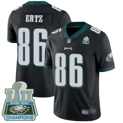 Men Philadelphia Eagles #86 Zach Ertz Black Alternate Vapor Untouchable NFL Jersey Limited Player Super Bowl LII 100th->nfl t-shirts->Sports Accessory